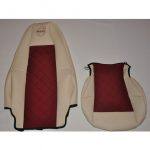 Par de Fundas de Asiento Volvo Beige y Rojo - Artesanal