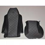 Par de Fundas de Asiento MAN en Negro y Gris - Artesanal