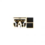 Kit de cortinas de tejido opaco negro con borlas doradas