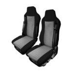 Par de fundas de asiento Best Professional Iveco Stralis Hi-way negro y gris