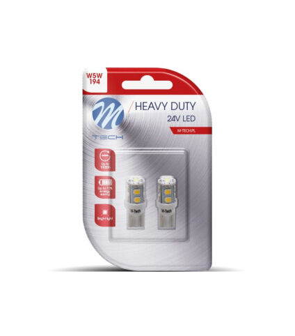 Blister 2 Lâmpadas W5W T10 24V 9 Leds M-Tech