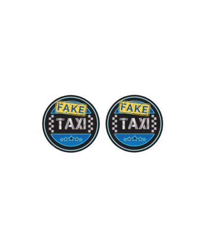 Par De Autocolantes Fake Taxi
