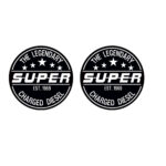 Par de pegatinas Super Black