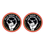 Par de pegatinas Old School Club