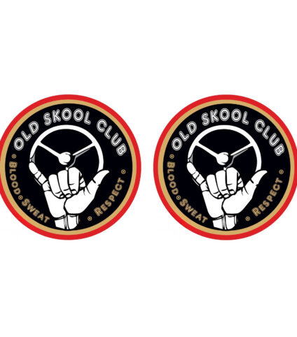 Par De Autocolantes Old School Club