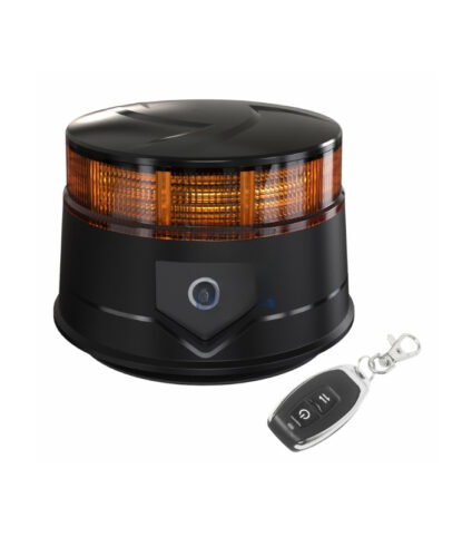 Mini Rotativo Led Laranja com Bateria Recarregável