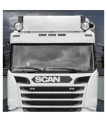 Pala de Sol Plástico Scania R Streamline c/ 5 Buracos para Led