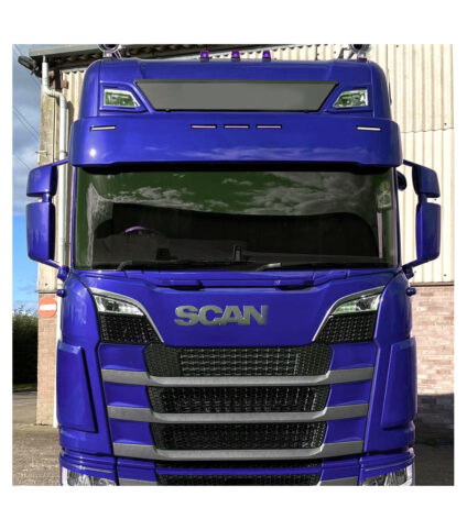 Pala de Sol Plástico Scania R/S 2016+ c/ 5 Buracos para Led