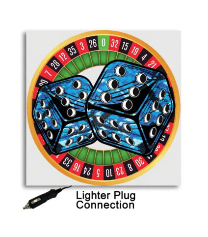 Light Box Dados Casino Azuis