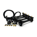 Kit de buzina com tubos e conexões pretos