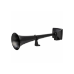 Corneta preta para som alto-falante poderosa.