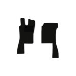 Tapetes de carro em preto, personalizados e resistentes.