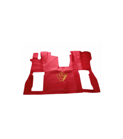 Jogo De Tapetes Eco Pele Scania S Vermelho