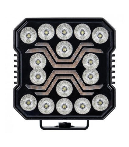 Farol De Trabalho C/ Presença Quadrado 16Leds 12/24V