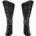 Candeeiros de parede pretos de design intricado