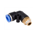 Codo macho conector plástico metal Ø6 BSPT