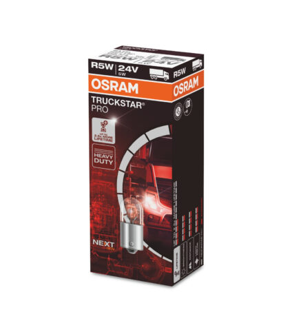 Caixa de 10 Lâmpadas Osram R5W 24V Truckstar Pro 5W