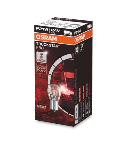 Caixa de 10 Lâmpadas Osram P21W 24V Truckstar Pro 21W