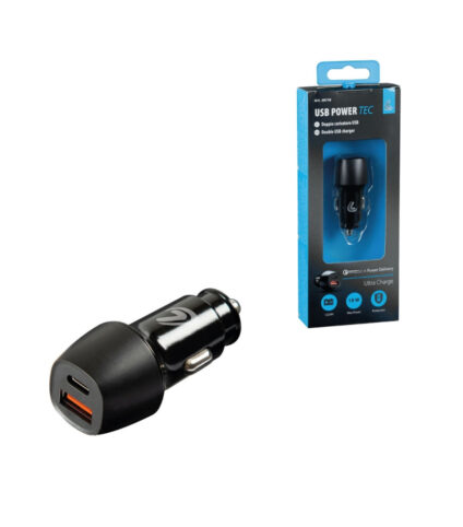 Carregador de Isqueiro USB/USB-C 18W 12/24V