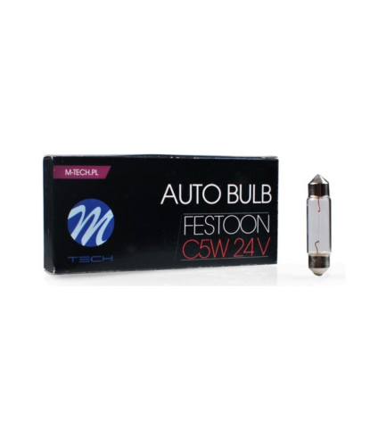 Caixa de 10 Lâmpadas C5W 24V 5W 41mm T11x41 SV8.5 M-Tech