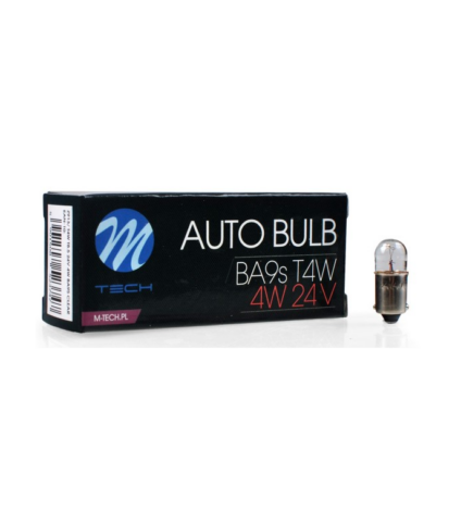 Caixa de 10 Lâmpadas BA9S T4W 24V M-Tech